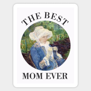 THE BEST KNITTING MOM EVER FINE ART VINTAGE STYLE MOTHER OLD TIMES Magnet